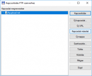 Total Commander, FTP kapcsolat lista